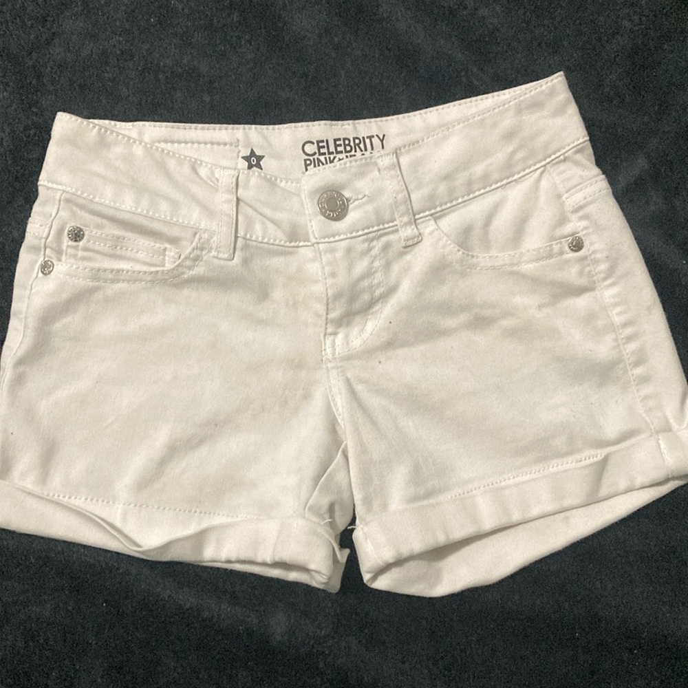 White denim shorts